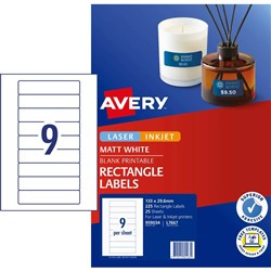 AVERY MEDIA LASER LABELS L7667 Std Data Cartridge SHR