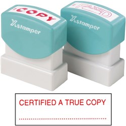 XSTAMP CX-B CERTIFIED A TRUE COPY 1541