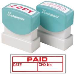 XSTAMP CX-B 1533 PAID DATE CHQ No RED