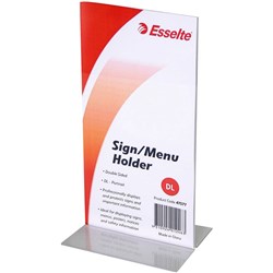 ESSELTE SIGN / MENU HOLDER DL DOUBLE SIDED PORTRAIT