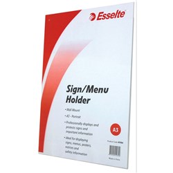ESSELTE SIGN / MENU HOLDER A3 WALL MOUNT PORTRAIT 0309520