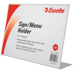 ESSELTE SIGN / MENU HOLDER SLANTED LANDSCAPE A4