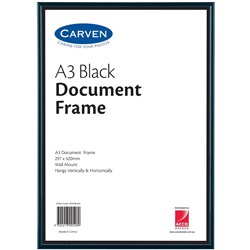 A3 Q-FRAME CERTIFICATE FRAME BLACK WALL MOUNTABLE