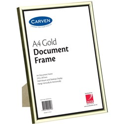 A4 Q-FRAME CERTIFICATE FRAME GOLD / SILVER A4 GOLD