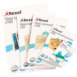 REXEL LAMINATING POUCHES A4 2x180mic Pk25 PK25