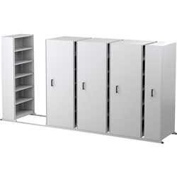 APC EZI-SLIDE AISLE SAVER 5 Shelves/Bay White L2500xH2175xW900xD400mm
