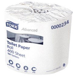 TOILET ROLLS TORK ADVANCED 2 PLY 400 SHT CTN48