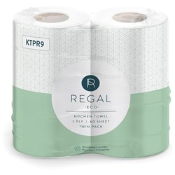 KITCHEN TOWELS PURE KITCHEN TOWELS 2 PLY 60 SHT PK2