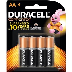 DURACELL ALKALINE BATTERIES AA PK4