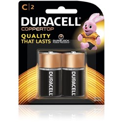 DURACELL ALKALINE BATTERIES C PK2