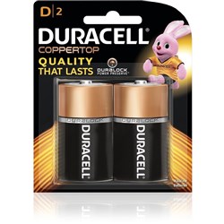 DURACELL ALKALINE BATTERIES D PK2