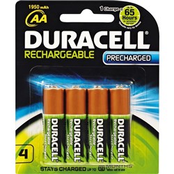 DURACELL RECHARGABLE BATTERY AA Precharged Card 4