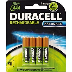 DURACELL RECHARGABLE BATTERY AAA Precharged Card4
