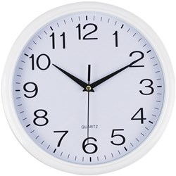 ITALPLAST WALL CLOCK 30cm White Frame/White Face