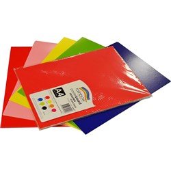 POSTER BOARD 400GSM ASSORTED A4 RAINBOW PACK 10 SHEETS 1482955