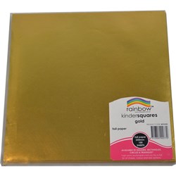 KINDER SHAPES FOIL 125MM SQUARE GOLD