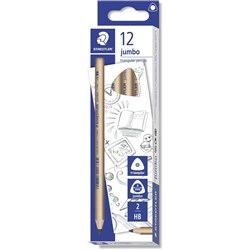 STAEDTLER NATURAL JUMBO PENCIL TRIANGULAR HB BX12 119N-HB