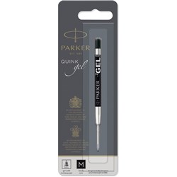 PARKER REFILLS & INK GEL MEDIUM BL1 BLACK