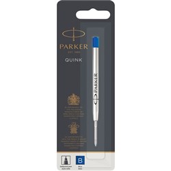 PARKER REFILLS & INK QUINK BALLPOINT BROAD BL1 BLUE
