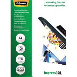 Fellowes® Laminating Pouches A4 100 Micron