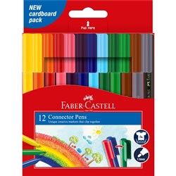 FABER-CASTELL CONNECTOR PENS Assorted PK12