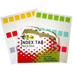GOLD SOVEREIGN WRITE ON TABS 108 Tabs 10x30mm Multi Coloured Pack of 5