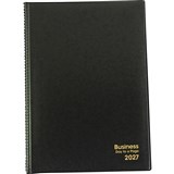 BUSINESS DIARY A5 1 DAY TO A PAGE 1 HR BLACK 2027