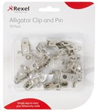 REXEL LANYARD CLIPS ADAPTORS ALLIGATOR CLIP AND PIN PK10