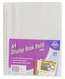A4 DATS REFILLABLE DISPLAY BOOKS REFILLS PK20 59854