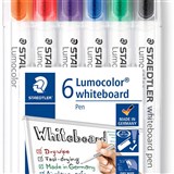STAEDTLER LUMOCOLOR WHITEBOARD MARKER 301 ASSORTED WALLET OF 6