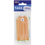 AVERY SCALLOP TAGS 96X48MM BRIGHT MULTICOLOUR PACK OF 24