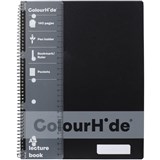 COLOURHIDE NOTEBOOK A4 LECTURE 140 PAGE PP COVER BLACK