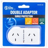 THE BRUTE POWER CO DOUBLE ADAPTOR  FLAT RIGHT  SURGE PROTECTION