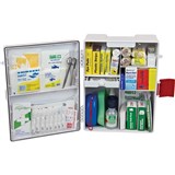 TRAFALGAR WALLMOUNT FIRST AID KIT NATIONAL WORKPLACE ABS PLASTIC WHITE