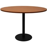Rapidline Round Meeting Table 1200mm Diam Top Cherry with Black