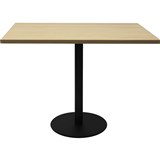 Rapidline Square Meeting Table 900WX900mmD Top Natural Oak with Black