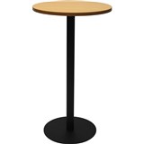 Rapidline Round Dry Bar Table 600mm Diam Top Beech with Black Base