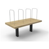 RAPIDLINE DESK MOUNTED SHELF 600Wx300Dx450mmH NATURAL OAK DMSHELF NO