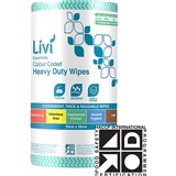 Livi Essentials Commercial Wipes 90 sheets Green Carton of 4