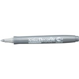 ARTLINE DECORITE MARKERS 10MM BULLET METALLIC SILVER BOX OF 12