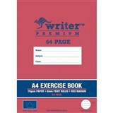 WRITER PREMIUM EXERCISE BOOK A4 8MM RULED 64 PAGES