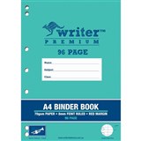 WRITER PREMIUM BINDER BOOK A4 8MM RULED 96 PAGES