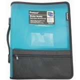 PROTEXT ZIPPER INSERT BINDER A4 2D 25MM AQUA