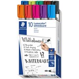 STAEDTLER LUMOCOLOUR WHITEBOARD MARKER 351 BULLET ASSORTED BX10