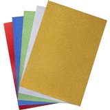 COLOURFUL DAYS GLITTER BOARD A4 220GSM ASSORTED COLOURS PK25