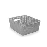 VISIONCHART CREATIVE KIDS STORAGE BASKET KNOTTED 305W X 355D X 135MMH GREY