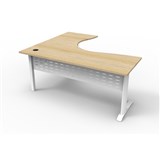 RAPIDLINE DELUXE RAPID SPAN CORNER WORKSTATION 18001500W X 750D X 730MMH OAKWHITE