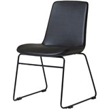 RAPIDLINE TEMPO VISITOR CHAIR BLACK SLED BASE BLACK PU SEAT