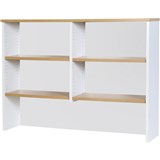 LOGAN DESK HUTCH 1800W X 315D X 1075MMH WHITE AND OAK