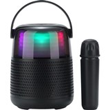 MOKI STARMAKER KARAOKE COMBO WITH MICROPHONE  LED TRUE WIRELESS STEREO SPEAKER BLACK